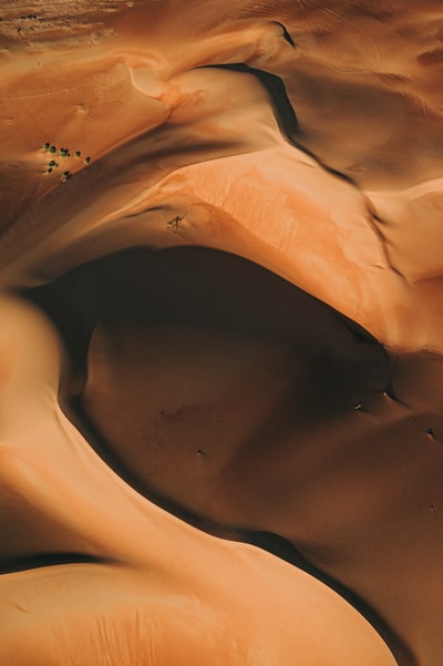 棕色沙漠航空摄影